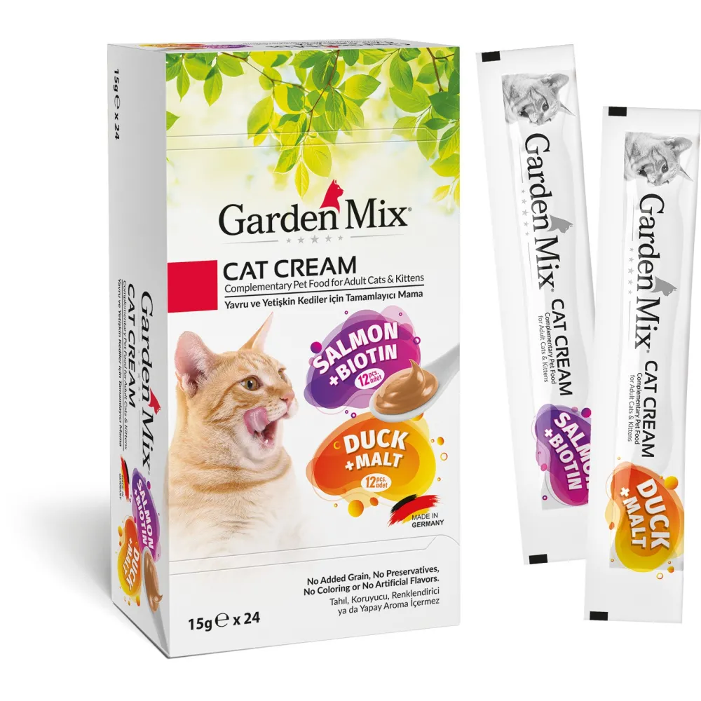 GARDEN MIX KEDI KREMASI XXL SOMON ÖRDEK 24 X 15 GR X 1 ADET