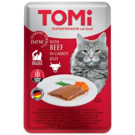 Tomi Kedi Dana Eti Ve Havuç Tahılsız Pouch Mama 100gr(pate)