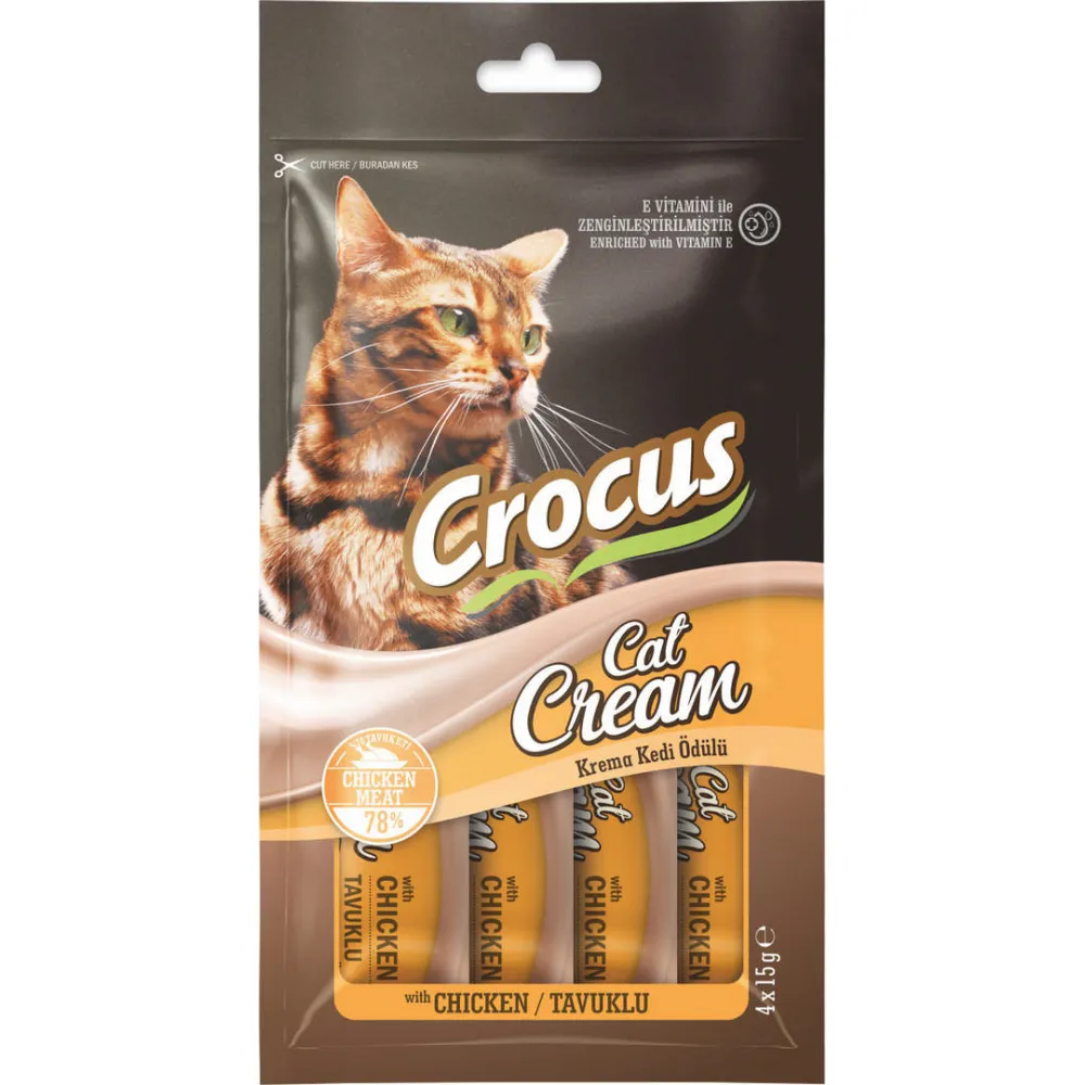 Crocus Tavuklu Krema Kedi Ödülü 4X15G