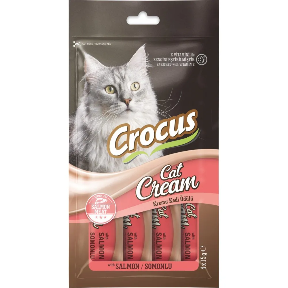 Crocus Somonlu Krema Kedi Ödülü 4 X 15 Gr X 5 Adet