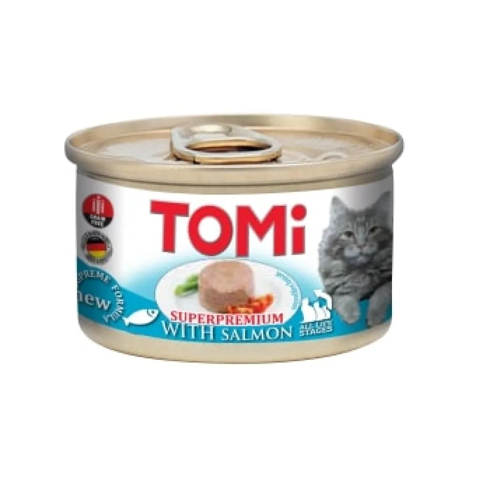 TOMI KEDI SOMONLU YAŞ MAMA 85 GR X 6 ADET