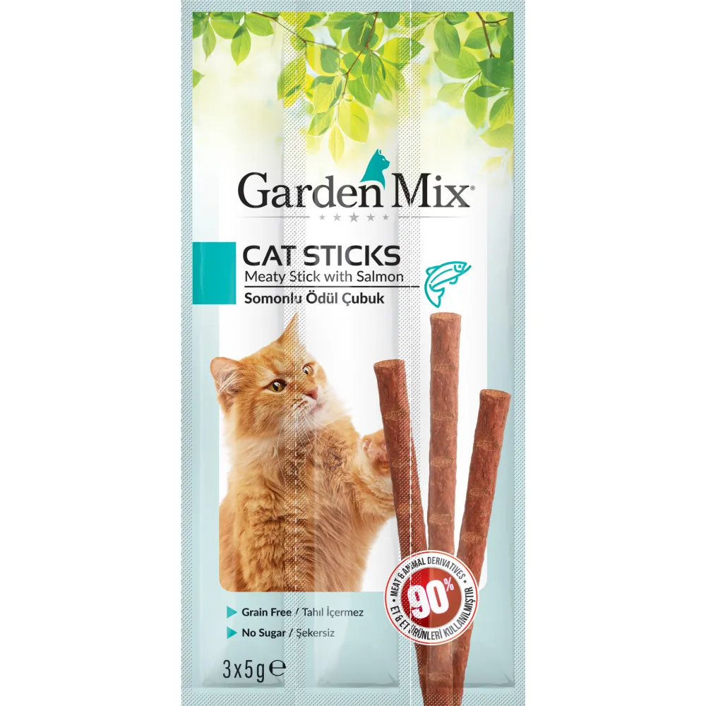 GARDENMIX SOMONLU KEDI STICK ÖDÜL 3 X 5GR X 5 ADET