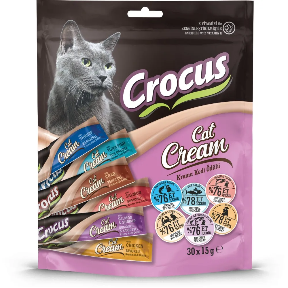 Crocus Multıpack 6 Çeşit Krema Kedi Ödülü 30X15Gr