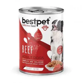 Bestpet 400 gr X 12 ADET  Yetişkin Köpekler İçin, Taze Sığır Parça Etli Ve Soslu Yaş Mama 