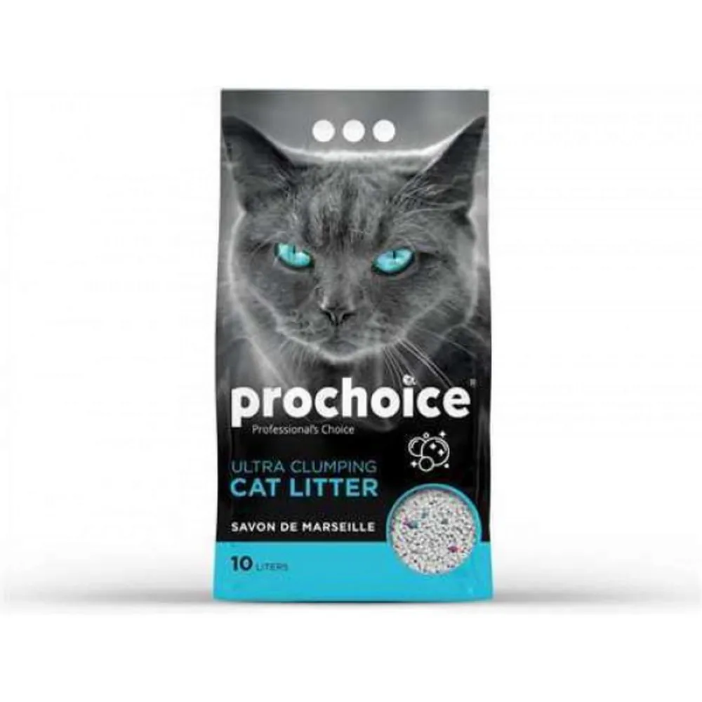 Prochoice10 lt Ekstra Topaklanan Marsilya Sabunu Parfümlü Bentonit Kedi Kumu 