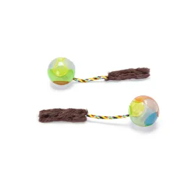 Beeztees Kedi Oyuncağı, Kuyruklu Top, 2 Adet,  Çeşitli Renklerde, 18x4,5x4,5cm