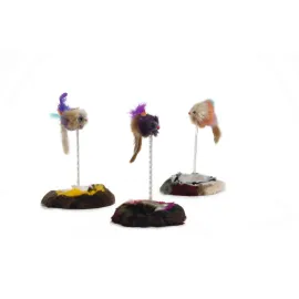 Beeztees Kedi Oyuncağı, Yaylanabilir Tüylü Fare 8cm, Çeşitli Renklerde, 14,5x14,5x28cm