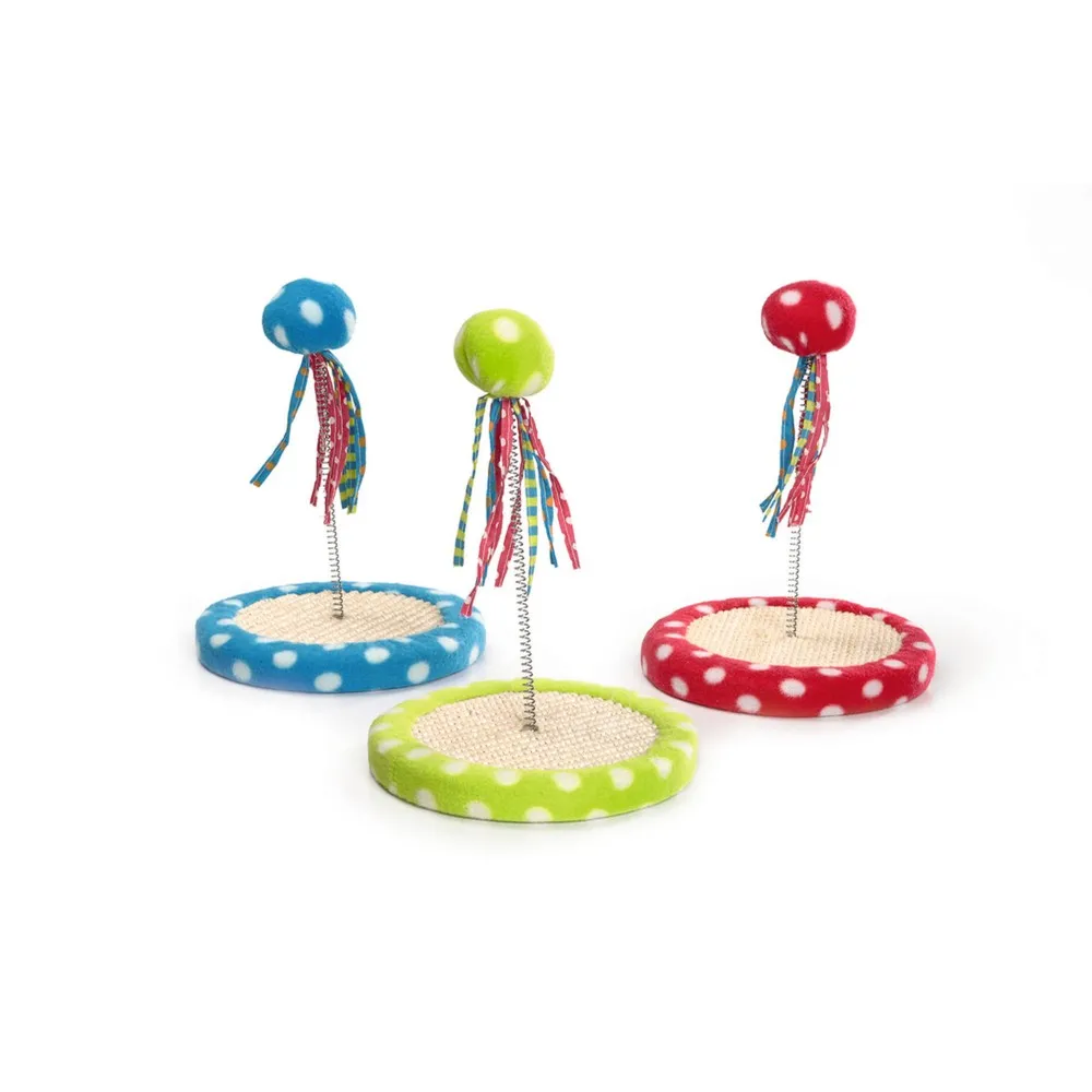 Beeztees Kedi Oyuncağı, Yaylanabilir Kuyruklu Peluş Top, Çeşitli Renklerde, 18,5x18,5x26cm