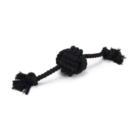 Beeztees Köpek Oyuncağı, Diş İpinden Tutamaçlı Top, Pamuk İplerden, Siyah, 40x7x7cm, 120gr