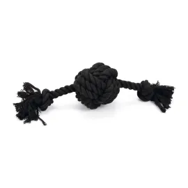 Beeztees Köpek Oyuncağı, Diş İpinden Top ve İpi, Siyah, 34x10x9cm, 255gr