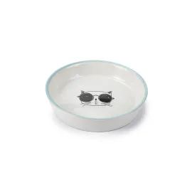 Beeztees Kedi Mama Su Kabı, Seramik, Beyaz, 16cm, 300ml