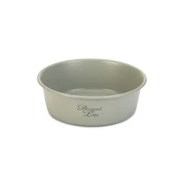 Beeztees DBL Köpek Mama Su Kabı, Mat Gri Paslanmaz Çelik, 20cm, 1,9L