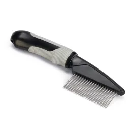 Beeztees Tüy Dökme Dönemi Köpek Tarağı, L, Siyah Gri, 21cm, 21x5,5x3cm