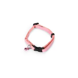 Beeztees Kedi Boyun Tasması, Zilli, Pembe, 23-32cm