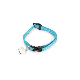 Beeztees Kedi Boyun Tasması, Zilli, Turkuaz, 20-30cm