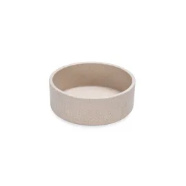 Beeztees DBL Köpek Mama Su Kabı, Bambu, Bej, 12cm, 300ml