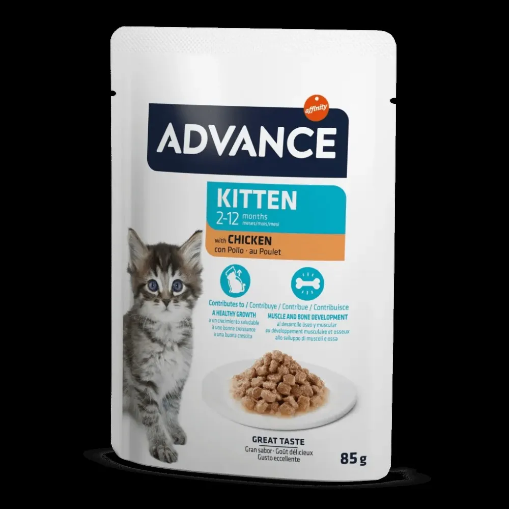 Advance Cat Kıtten Chıcken Wet Pouch 12X85Gr