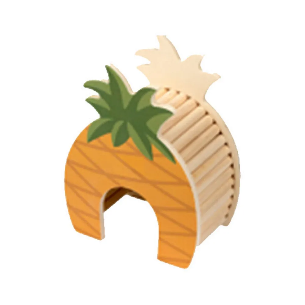Pawise Ahşap Kemirgen Yuvası Ananas