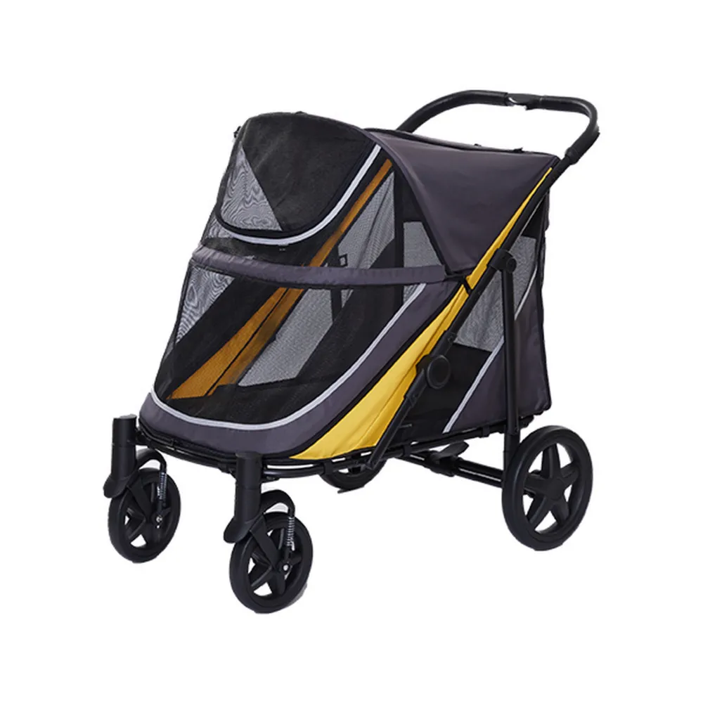 EuroDog Katlanabilir Köpek ArabasıGri Sarı 112x65x100 Cm