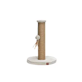 Beeztees DBL Kedi Tırmalama ve Oyuncağı, Açık Gri, 35x35x50cm