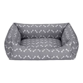 Pet Comfort Uniform Bone Gri-Beyaz Kedi Ve Köpek Yatağı M 60X50Cm