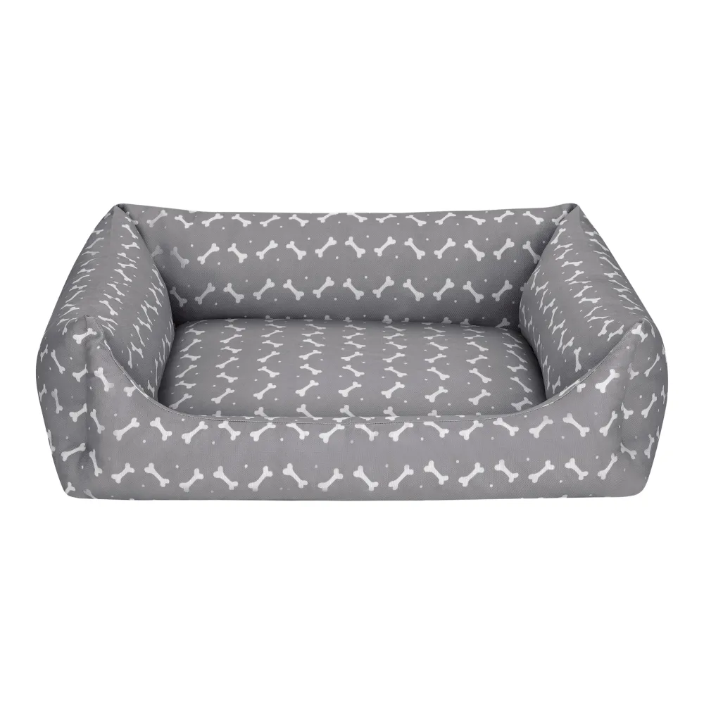 Pet Comfort Uniform Bone Gri-Beyaz Köpek Yatağı L 70X60Cm