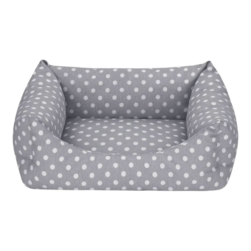 Pet Comfort Uniform Gri Puantiyeli Kedi Ve Köpek Yatağı S 50X40Cm