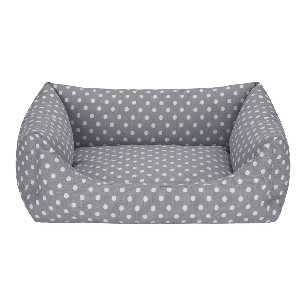 Pet Comfort Uniform Gri Puantiyeli Kedi Ve Köpek Yatağı M 60X50Cm