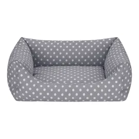 Pet Comfort Uniform Gri Puantiyeli Kedi Ve Köpek Yatağı M 60X50Cm