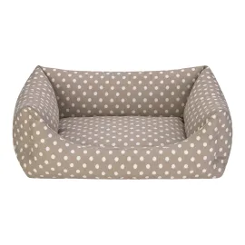 Pet Comfort Uniform Bej Puantiyeli Kedi Ve Köpek Yatağı M 60X50Cm