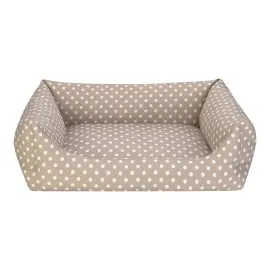 Pet Comfort Uniform Bej Puantiyeli Köpek Yatağı L 70X60Cm