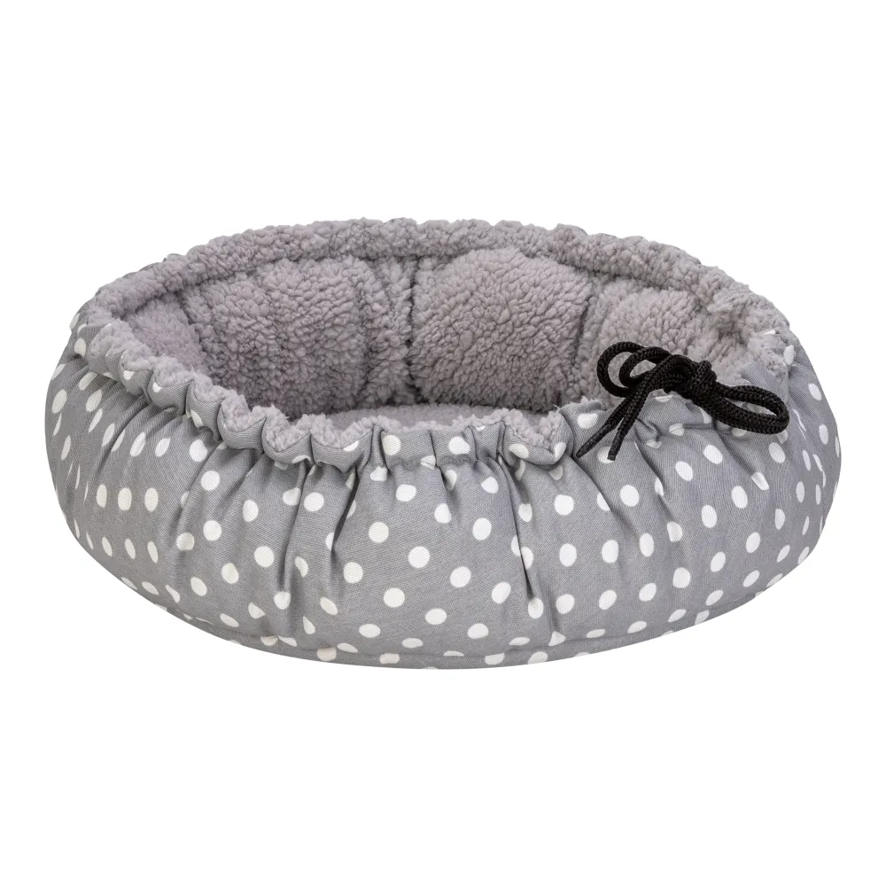 Pet Comfort Sunflower Kedi Ve Köpek Yatağı Çift Taraflı Gri Dot/peluş 60Cm