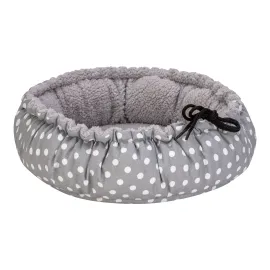 Pet Comfort Sunflower Kedi Ve Köpek Yatağı Çift Taraflı Gri Dot/peluş 60Cm