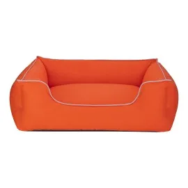 Pet Comfort Alpha  Köpek Yatağı Turuncu W Beyaz Biye L 105X85Cm