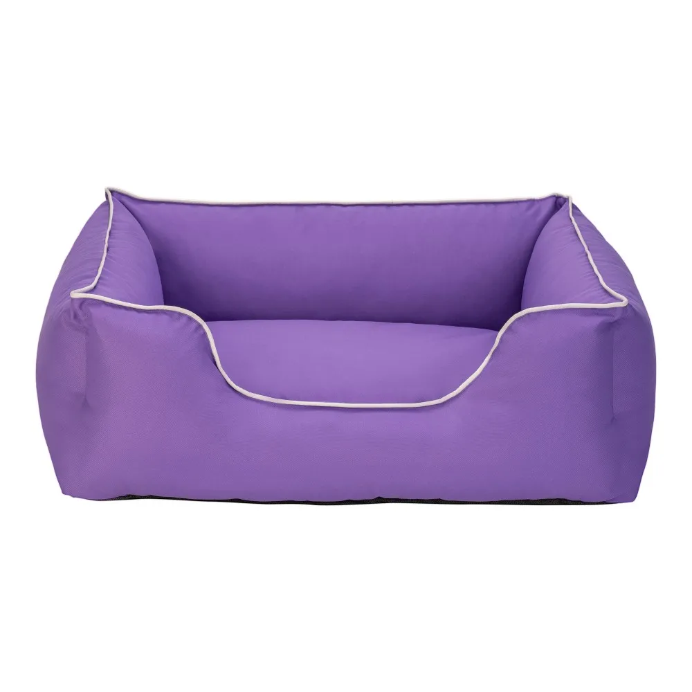 Pet Comfort Alpha  Köpek Yatağı Mor W Beyaz Biye M 80X65Cm