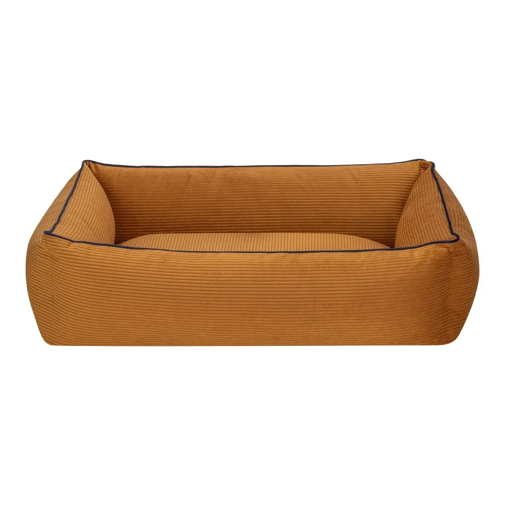 Pet Comfort Golf  Kedi Ve Köpek Yatağı Hardal W Parliament Mavi Biye S 75X60Cm