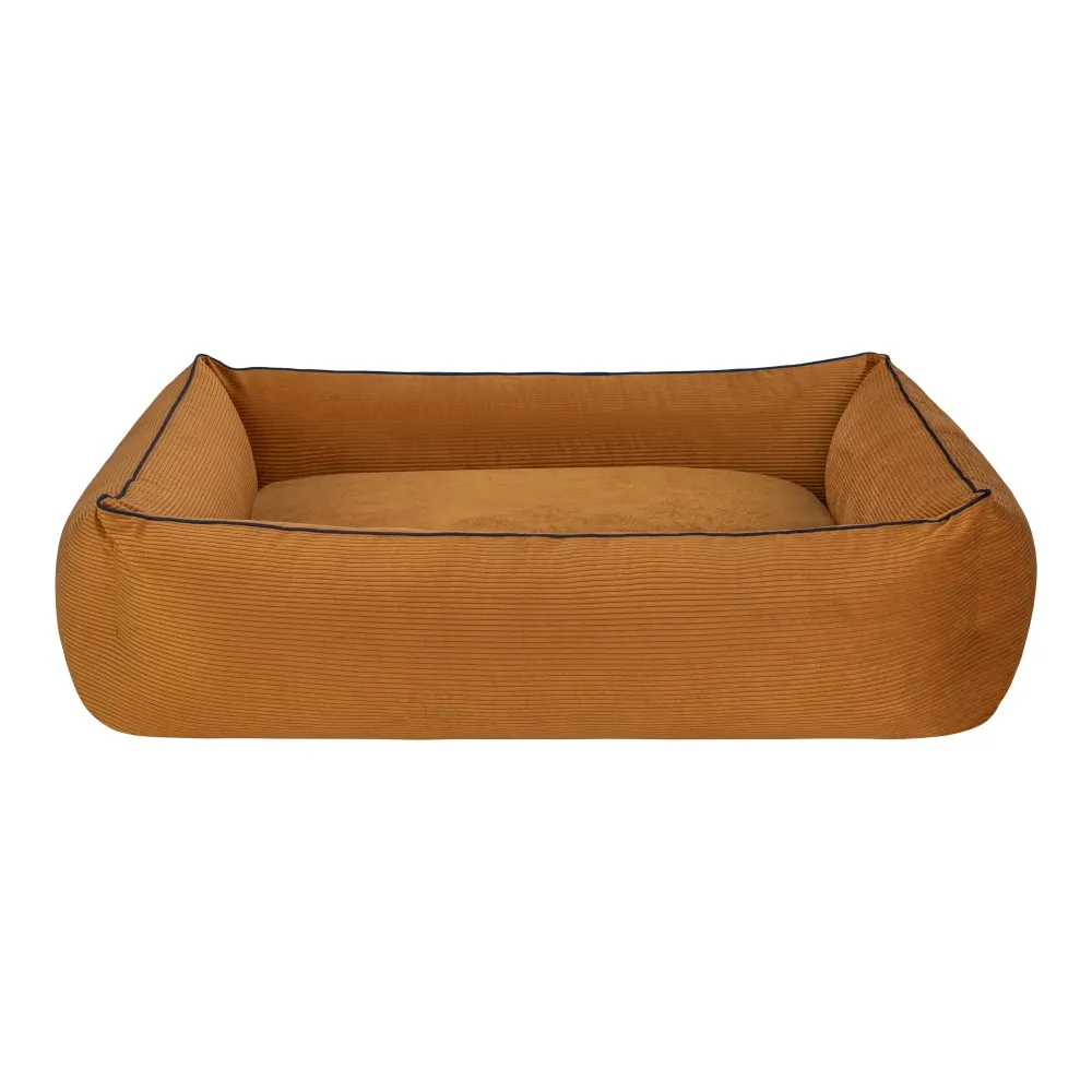 Pet Comfort Golf  Köpek Yatağı Hardal W Parliament Mavi Biye L 105X80Cm