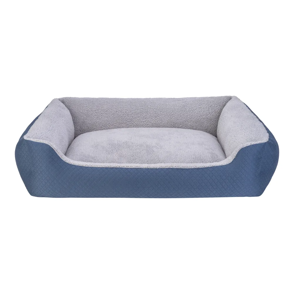 Pet Comfort Bravo Duo  Köpek Yatağı Mavi/gri Peluş Xl 105X80Cm