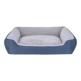 Pet Comfort Bravo Duo  Köpek Yatağı Mavi/gri Peluş Xl 105X80Cm