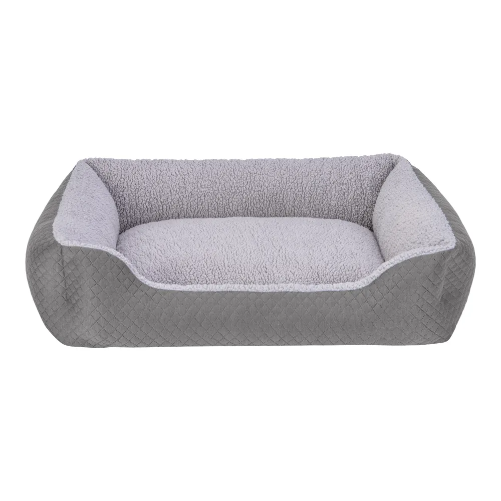 Pet Comfort Bravo Duo  Köpek Yatağı Gri/gri Peluş M 75X60Cm