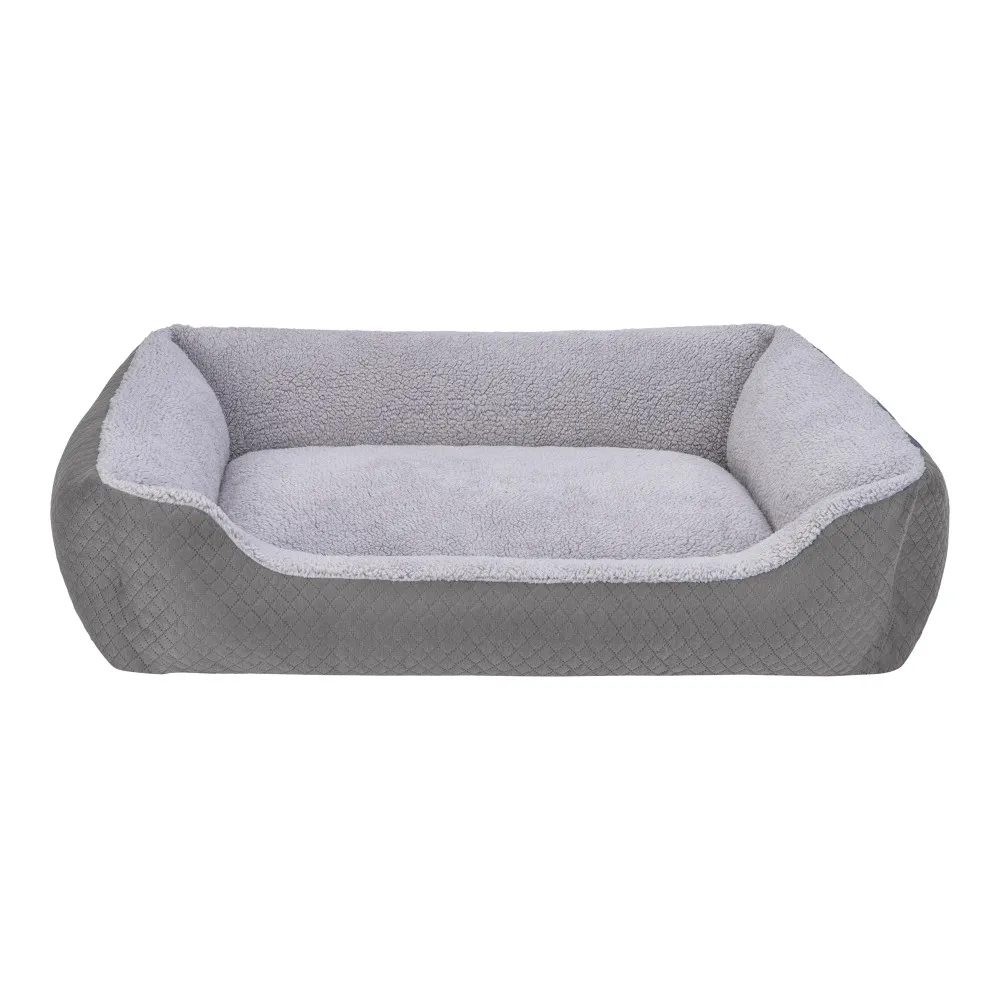 Pet Comfort Bravo Duo  Köpek Yatağı Gri/gri Peluş L 90X70Cm