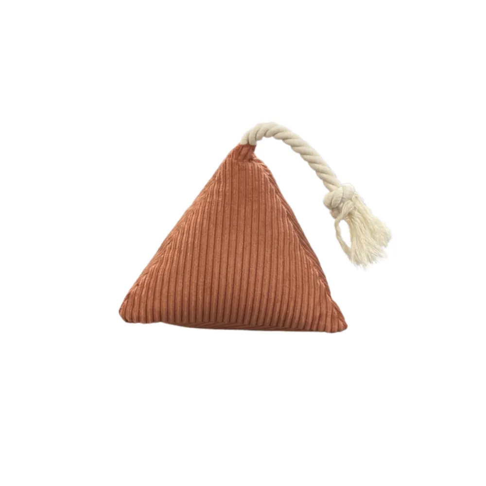 Pet Comfort İpli Prizma Köpek Oyuncağı Kiremit 17X30Cm