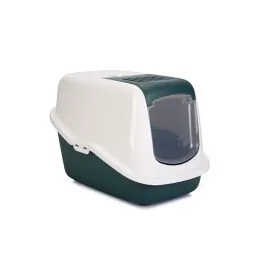 Beeztees Kapalı Kedi Tuvaleti, Koku Filtreli, Koyu Yeşil Beyaz, 56X39X39Cm