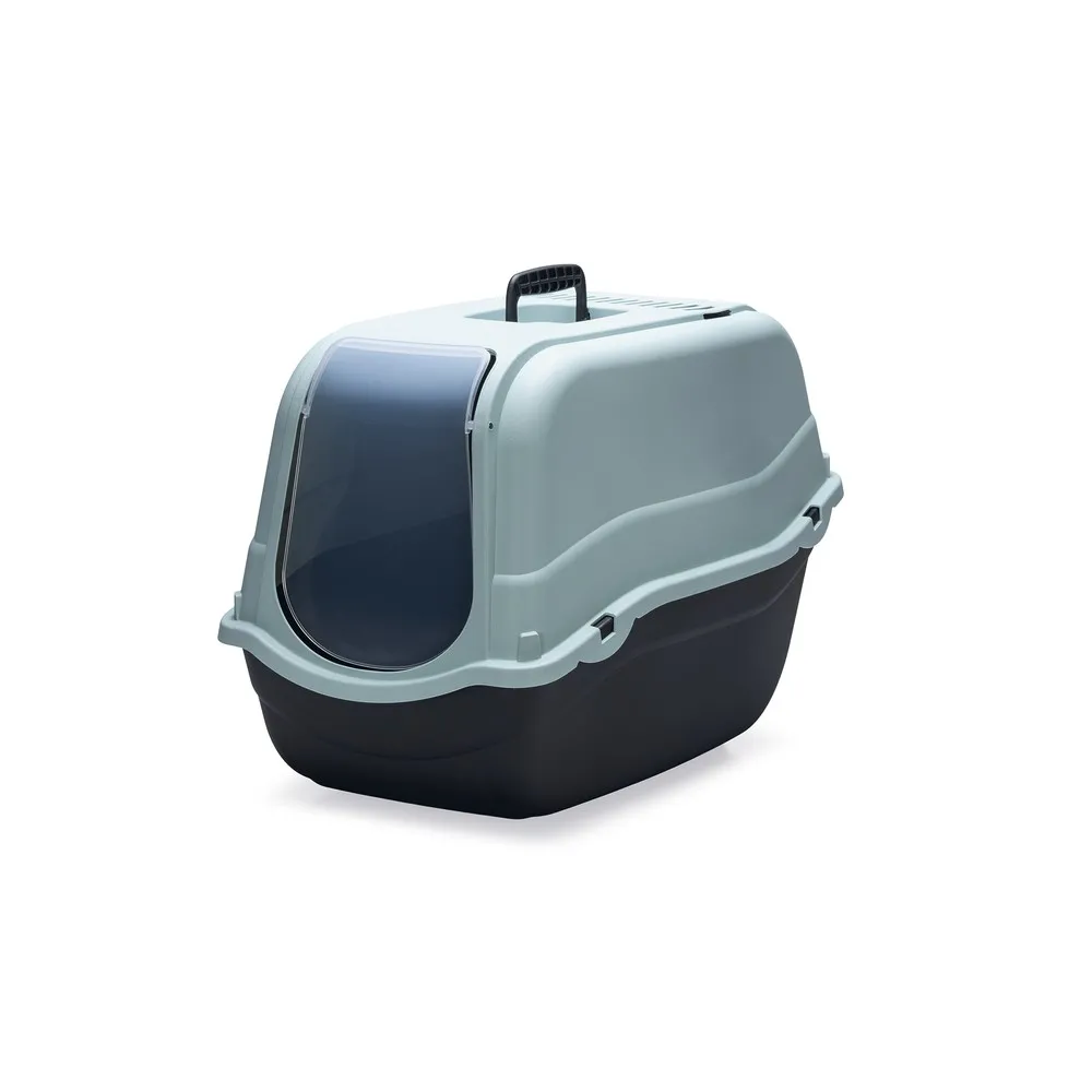 Beeztees Kapalı Kedi Tuvaleti, Açık Mavi Antrasit, 57X39X41Cm