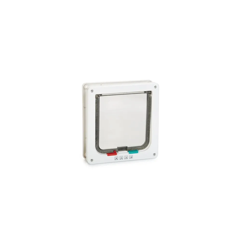 Beeztees Kedi Kapısı, Çift Yönlü, 4 Fonksiyonlu, Beyaz, 19,2X20Cm