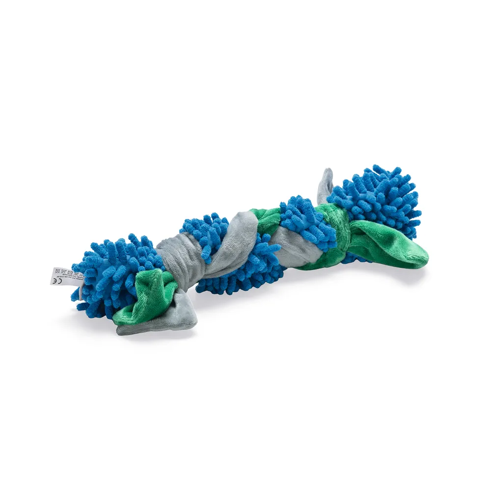 Beeztees Köpek Oyuncağı, Tut Getir, Peluş, Mavi-Yeşil, 37X7X7Cm