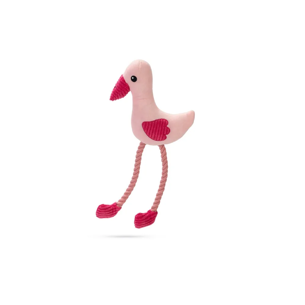 Beeztees Köpek Oyuncağı, Sesli, Flamingo, Peluş, Pembe, 39,5X19,5X6Cm