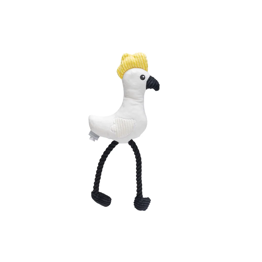 Beeztees Köpek Oyuncağı, Sesli, Papağan, Peluş, Beyaz, 42X19,5X6Cm