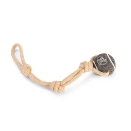 Beeztees Köpek Oyuncağı, İpli Tenis Topu, Kauçuk, Gri/kahverengi, İp 39Cm, Top 6,3Cm
