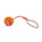 Beeztees Köpek Oyuncağı, İpli Dolu Top, Kauçuk, Turuncu, 30Cm